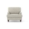 Ophelia 1 Seater Fabric Sofa In Monochrome Paisley Colour