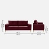 Nency Velvet 3 seater Sofa Maroon