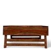 Bradford Sheesham Wood Contemporary Square Foldable Coffee Table In Natural Teak Finish