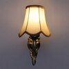 Devansh Gold Antique Wall Mounted Lamp With Off-White Cotton Shade