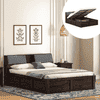 Jennings King Size Hydraulic Storage Bed in American Walnut