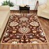 Presto Brown Traditional Hand Tufted Wool Carpet 6X9 Feet