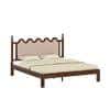 Tavora Solid Wood Queen Size Non Storage Storage Bed In Provincial Teak Finish