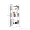 Hexa Engineered Wood Bookshelf Multipurpose Storage Rack in Giant Wood and Frosty White