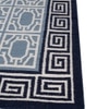 Jaipur Rugs Soft Greek Key Geometric Wool Dhurrie Rug White 6x9 ft