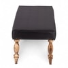Bestone Sheesham Wood Accent Dining Bench in Black Leatherite Teak Finish