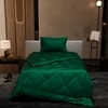 Stoa Paris Comforter for Single Bed, 300TC Satin Comforters in Emerald Green