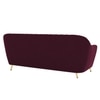 Rivo Velvet 3 Seater Sofa in Red wine Color