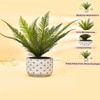 Diamon Patterned Pot With Artificial Plant