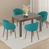 Atlas Solid Wood 4 Seater Dining Table With Meryl Lounge Chairs