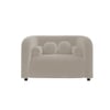 Homro Velvet 1 Seater Sofa in Cream Colour