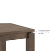 Atlas Solid Wood 4 Seater Dining Table In Danish Walnut Finish