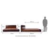 Duetto Solid Wood King Size Bed In Two Tone Finish