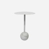 Metalsmith Marble Side Table in White Finish