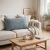 Nora Monument Grey Cotton Knitted Decorative Cushion Cover 12 x 20 Inches