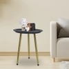 Metalsmith Solid Wood Side Table in Natural & Black Finish