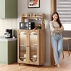 Stellar Multipurpose Storage Cabinet (Tall Size with Upper Shelf, Oak)