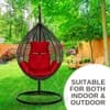 Premium Egg Single Seater Liner Swing Chair Red
