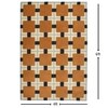 Presto Gold Geometric Hand Tufted Wool Carpet 4X6 Feet