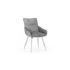 Megan Swivel Dining Chair In Grey Colour