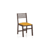 Caprica Solid Wood Dining Chair Set Of 2 In Mango Walnut Finish With Yellow Fabric Colour