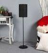 Montgomery Black Cotton Shade Floor Lamp