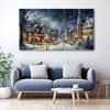 The Castle Decor Abstract Art Wall Painting Wooden Framed Digital Painting 27x48 Inch (Style 21)