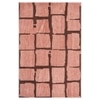 Handmade Wool Area Rug Modern Geometric Pink Brown 3 x 5 Feet Carpet