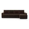 Apollo Compact Sofa (Colour : Dark Earth, Cushion : Soft, Back Type : High Back, Seating Capacity : Right Aligned 3 Seater + Right Aligned Chaise)