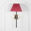 BARBOUR Single Light Black and Brass Wall Fitting with Maroon Shade