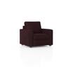 Apollo 1 Seater  Fabric Sofa In Deep Plum Velvet Colour