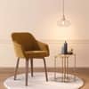 Rochelle Lounge Chair in Ochre Velvet Colour