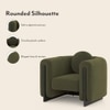Reno Lounge Chair in Deep Olive Velvet Colour