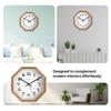 Octagonal Wooden Wall Clock with Warm Natural Frame
