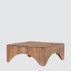 Tallado Solid Wood Carved Coffee Table With Arched Sides