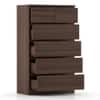 Bocado Tall Engineered Wood Chest of 6 Drawers in Columbian Walnut Finish