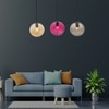 Frances 3 Light Malti Color Glass Hanging Pendant Light
