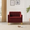 Fame Velvet 1 Seater Sofa in Maroon Colour