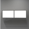 Aluminium Black Profile 6 Tinted Glass Handless Shutter  In Slate Grey Finish