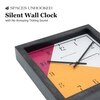 Vibrant Pink-Yellow Geometric Wood Wall Clock