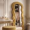 The Artment Mustard Ripple Edge Unbreakable Floor Mirror For Home (160 X 60 CM)