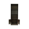 Hayao Engineered Wood 3 Tier Book Shelf  With Bottom Cabinet In Wenge Finish