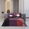 Stoa Paris Super King Size Enriched Cotton Bedsheet with 4 Pillow Covers  Size Win Wine
