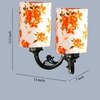 Devansh Metal Electric Wall Light in Antique Gold Colour with Multi Shade Count of 2 Lights