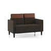 Hugo 2 Seater Fabric Sofa (Cedar Brown)