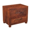 Birch Solid Wood Bedside Table in Teak Finish