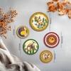 The Castle Decor Madhubani Wall Plates Set of 5 Traditional Indian Folk Art (Style 1)