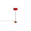 Drake Red Cotton Shade Floor Lamp