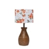 Devansh Multicolor Cotton Table Lamp With  Wood Natural Base (7X13 Inches)-15