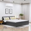Hexa Engineered Wood Modern King Bed With Headboard With Storage In Slate Grey